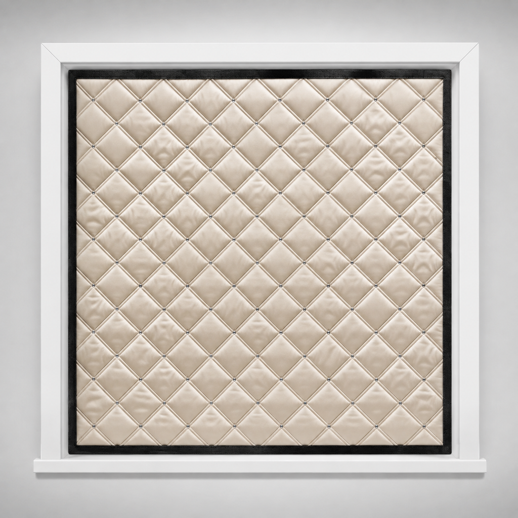 Rideau isolant Nordik, face beige champagne matelassée
