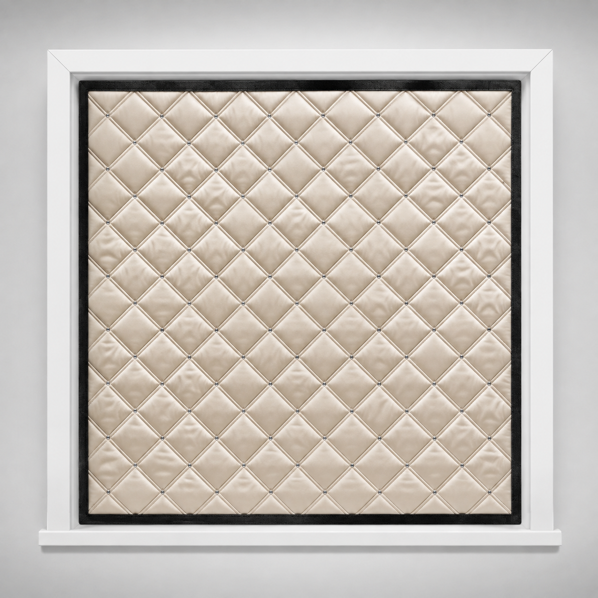 Rideau isolant Nordik, face beige champagne matelassée