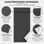 Rideau de porte thermique et occultant, coloris gris