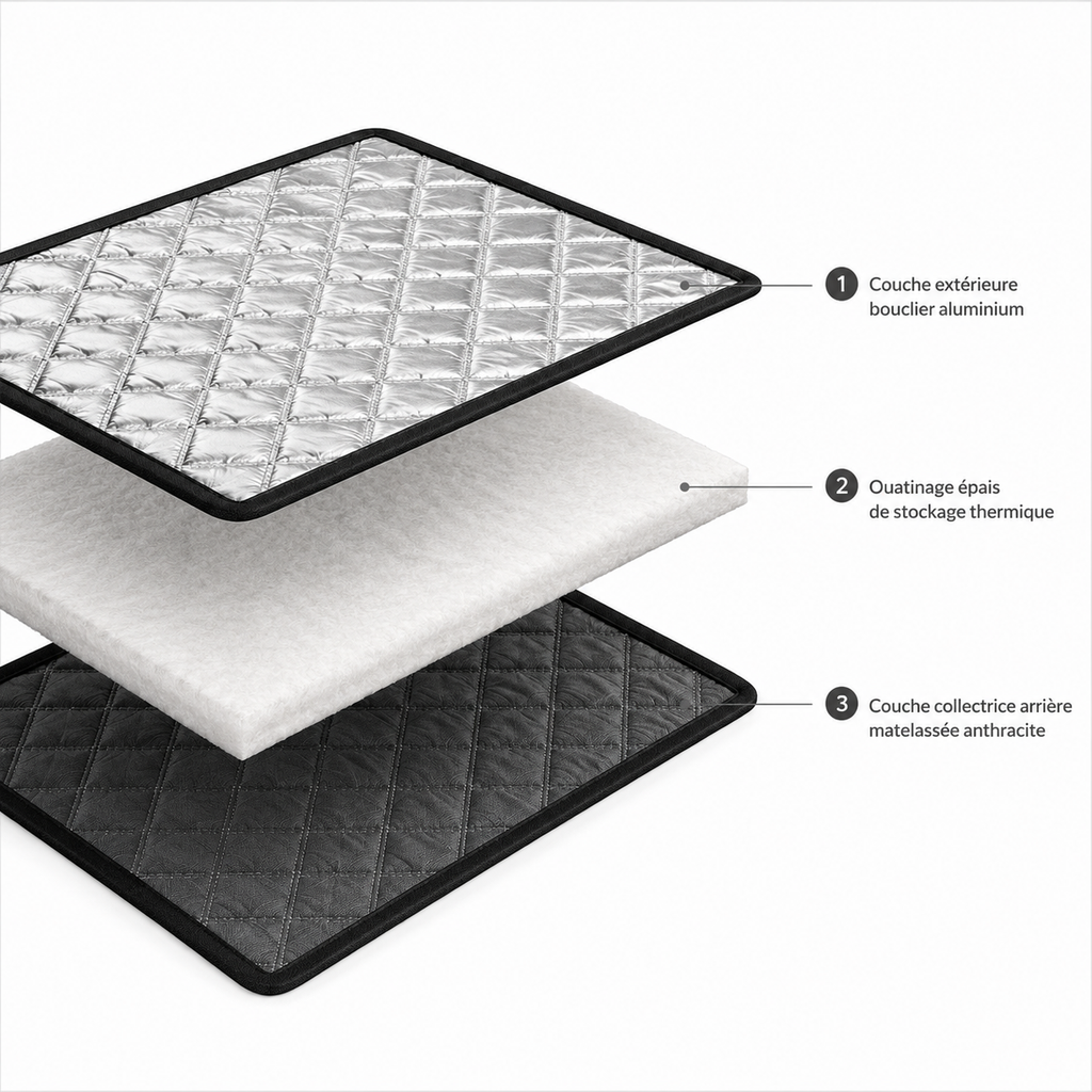 Rideau thermique isolant double épaisseur, toutes dimensions