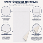 Rideau de porte thermique et occultant, coloris blanc