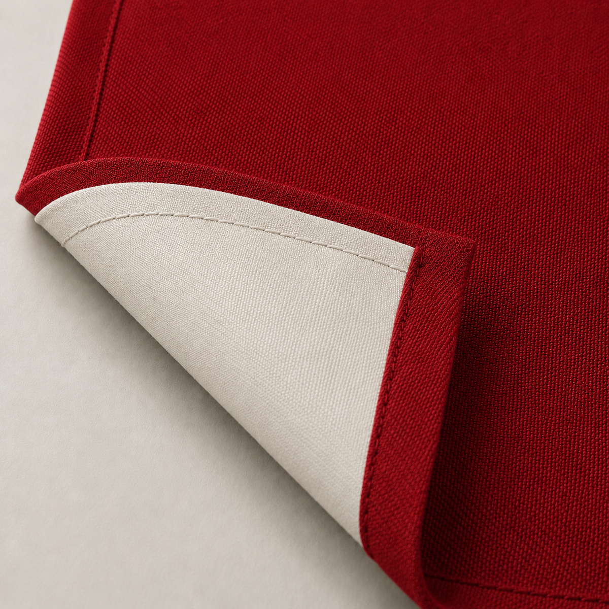 Rideau de porte occultant et thermique, coloris rouge