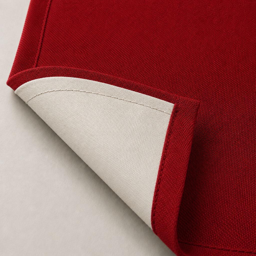 Rideau de porte thermique et occultant, coloris rouge