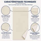 Rideau de porte thermique et occultant, coloris crème