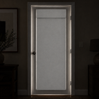 Rideau de porte thermique et occultant, coloris blanc