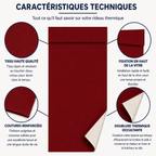 Rideau de porte thermique et occultant, coloris rouge