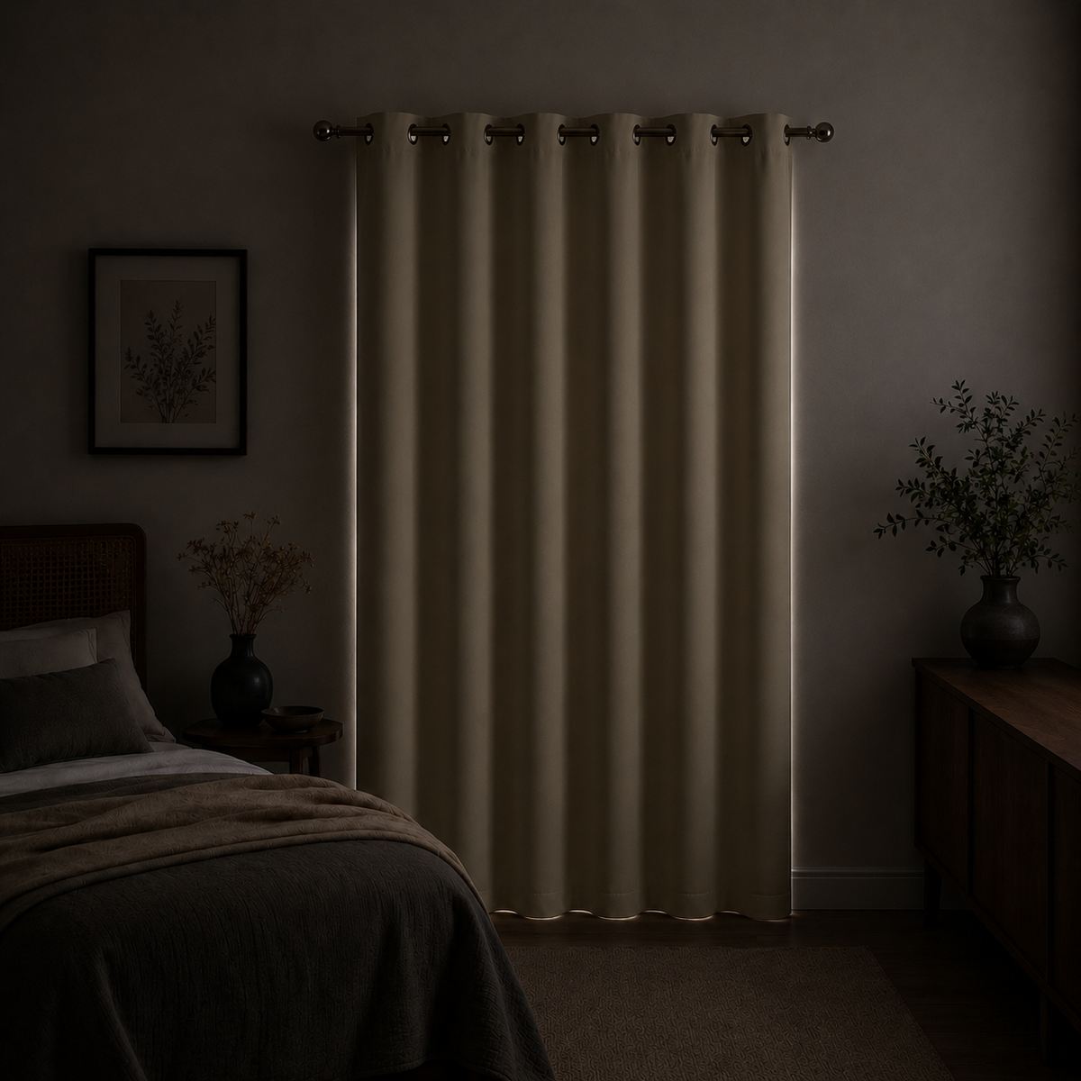 Rideau thermique occultant Boréal — Beige