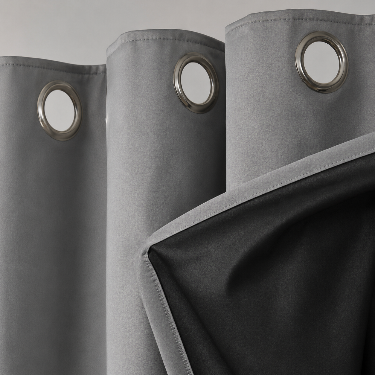 Rideau thermique occultant Boréal, coloris gris