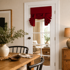 Rideau de porte thermique et occultant, coloris rouge