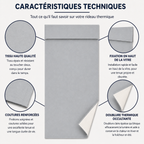 Rideau de porte thermique et occultant, coloris argent